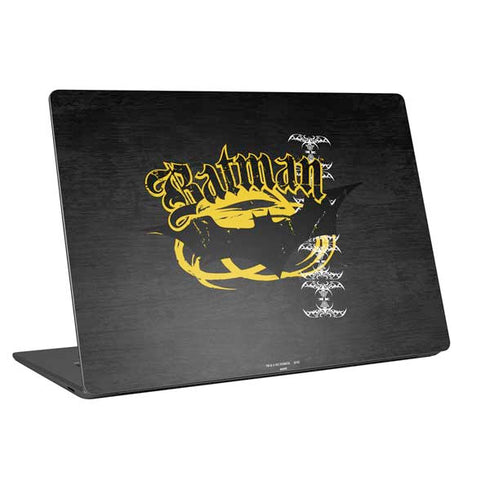 DC Comics Batman Dark Knight Logo Yellow & Black Universal Laptop 15in (12.2 x 8.8in) Skin